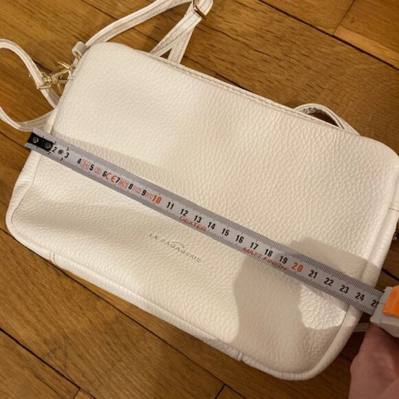 La Bagagerie Emmanuelle White Cowhide Leather Handbag - Picture 10 of 11